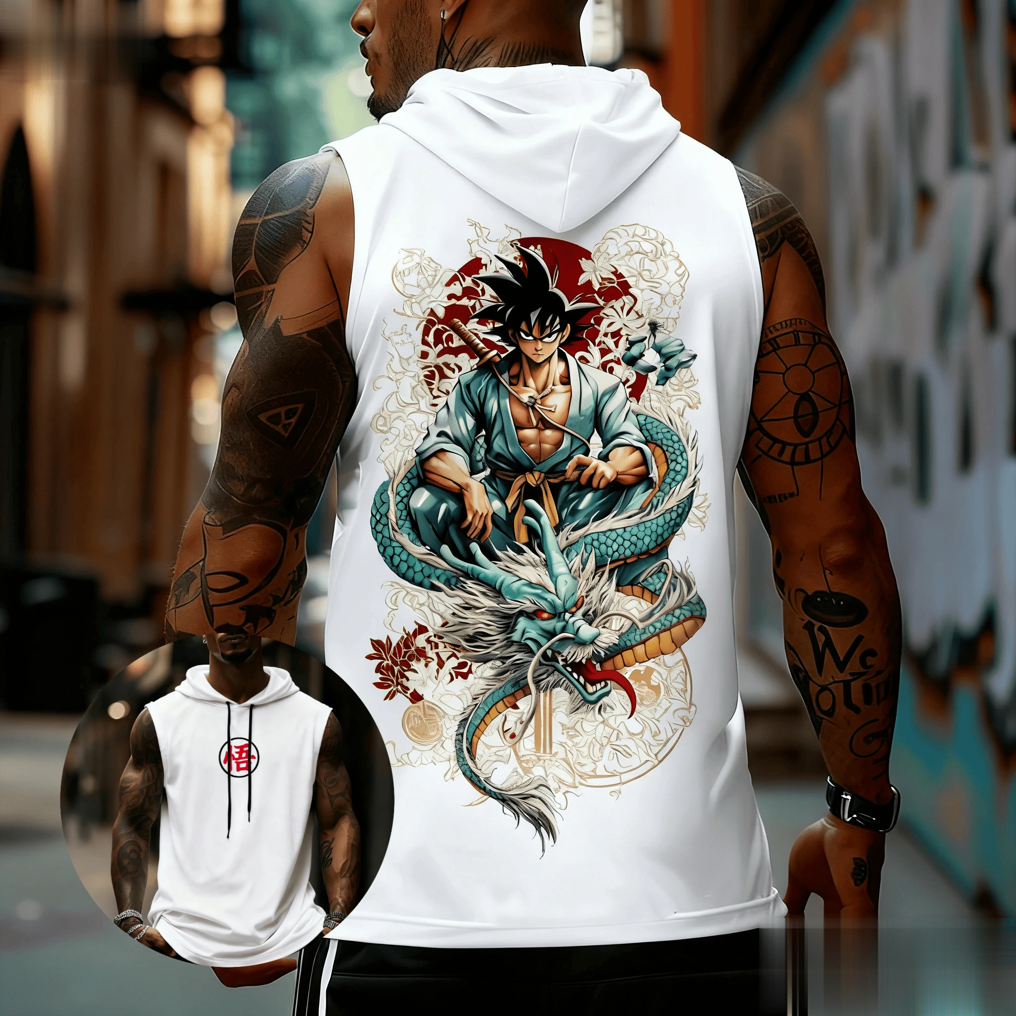 Dragon Ball Goku Anime Men Tan - Tank Top Muscle ulasan dan harga