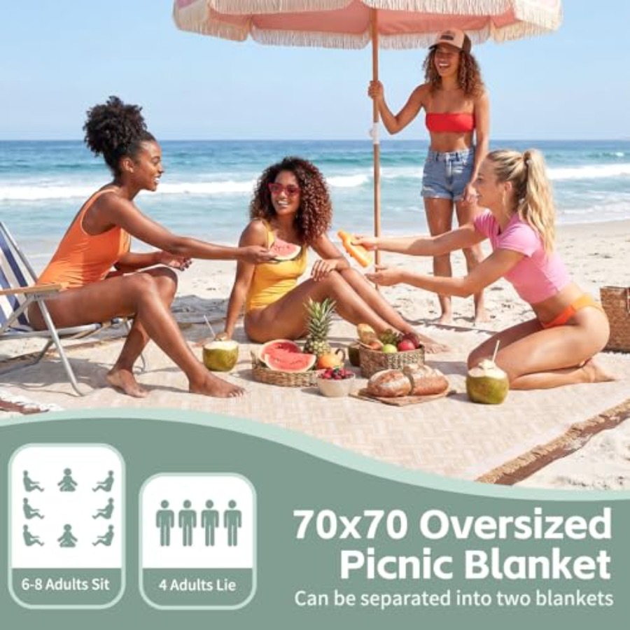 2 in 1 Extra Large Boho Beach  - Beach Towel Large ulasan dan harga
