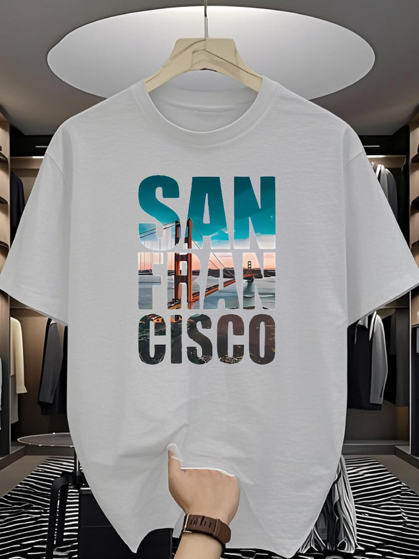 Men's SAN FRAN CISCO Graphic T - Tee Graphic Print ulasan dan harga