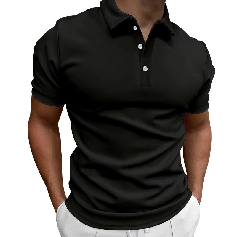 Casual Slim Fit Shirt Short Sl - Polo Shirt Pique ulasan dan harga