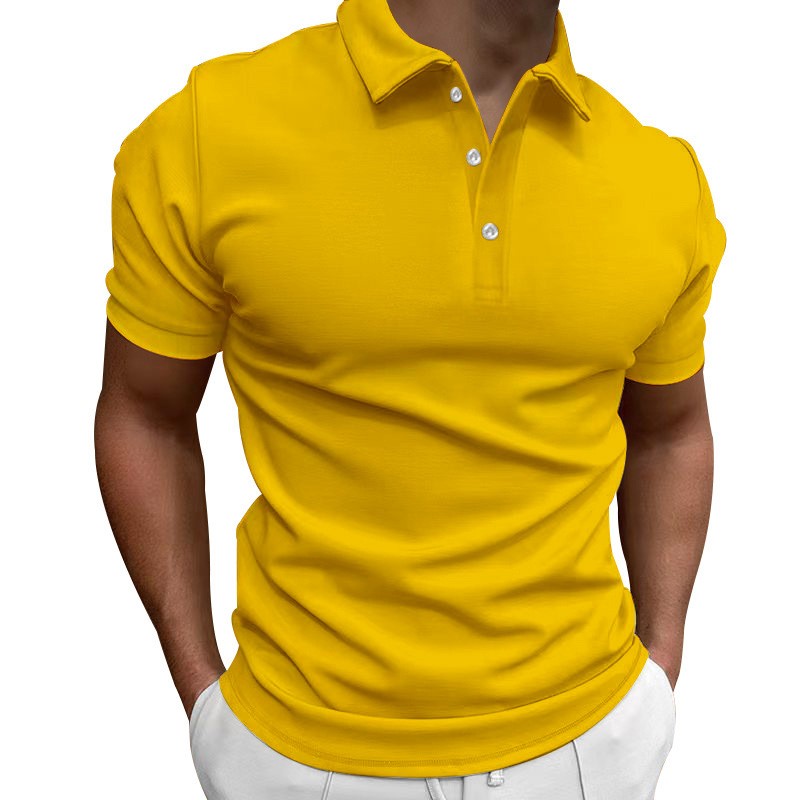 Casual Slim Fit Shirt Short Sl - Polo Shirt Pique ulasan dan harga