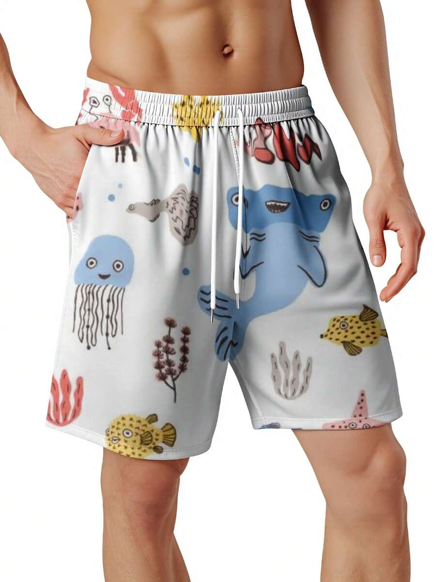 Mens White Quick Dry Swim Trun - Swim Trunk Quick Dry ulasan dan harga