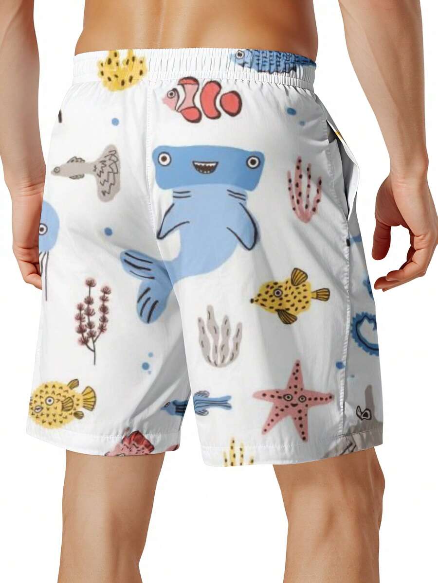 Mens White Quick Dry Swim Trun - Swim Trunk Quick Dry ulasan dan harga
