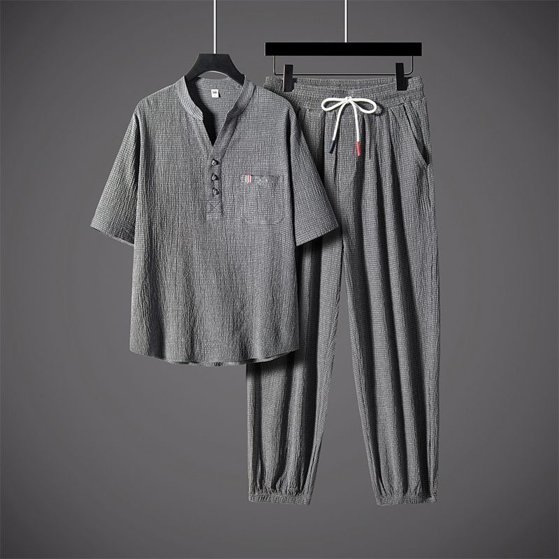 New Summer Fashion Trendy Cott - Linen Shirt Breathable ulasan dan harga