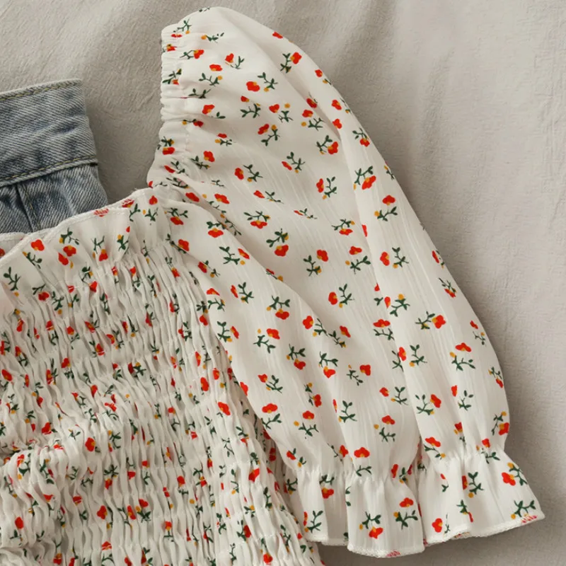 Blouses Shirts Women Floral Dr - Short Linen Drawstring ulasan dan harga