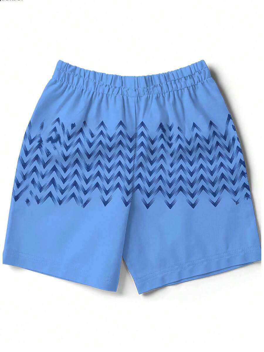 Mens Blue Beach Shorts With Zi - Swim Trunk Quick Dry ulasan dan harga