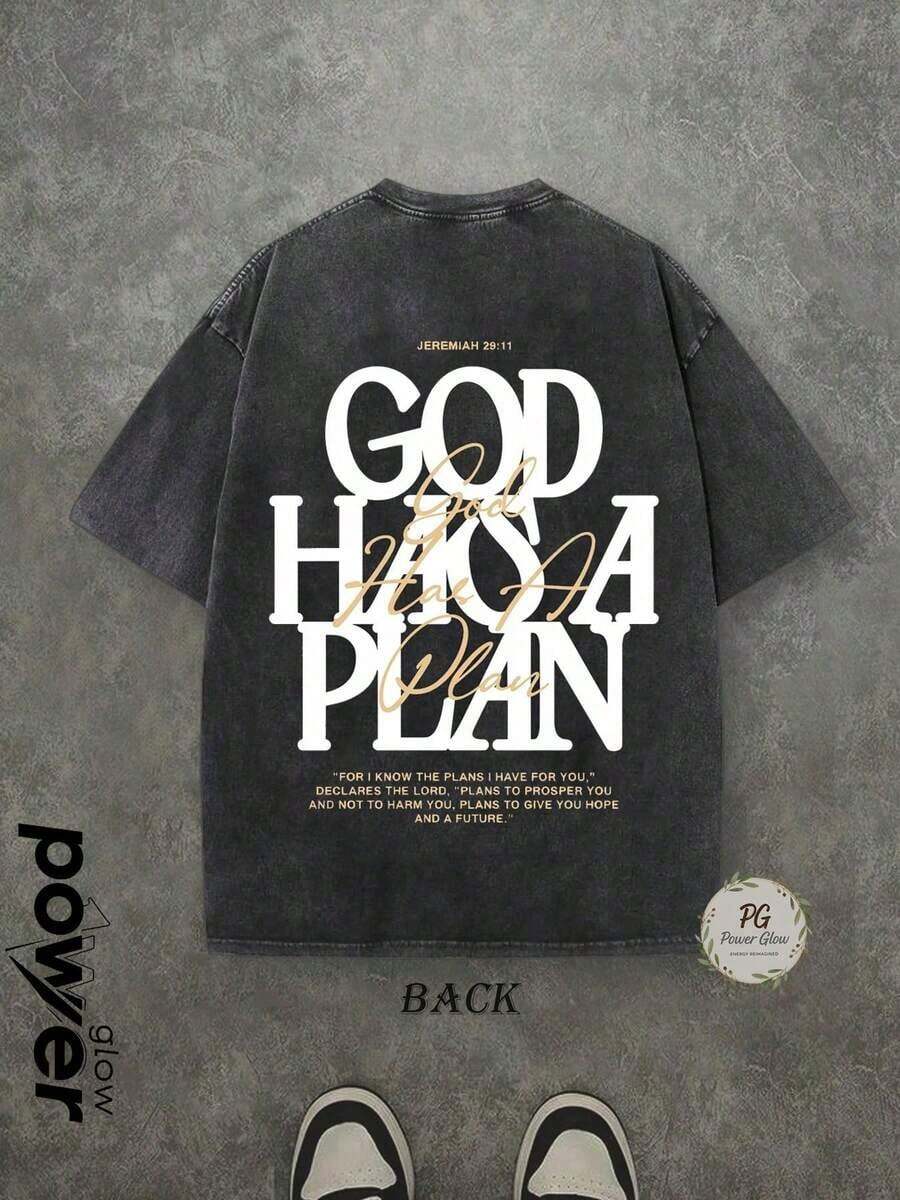 Double-Sided Print Washed T-Sh - Tee Graphic Print ulasan dan harga