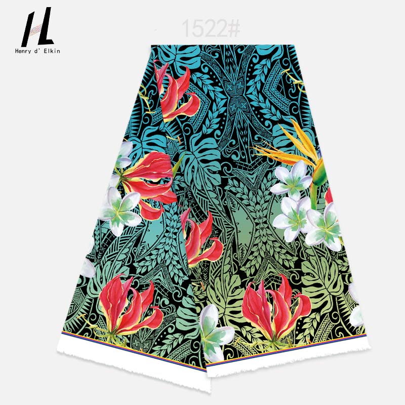 Hawaiian Tropical Floral Fabri - Resort Shirt Floral ulasan dan harga