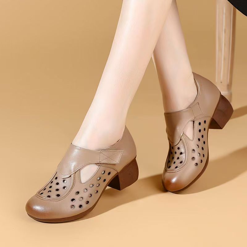 Women's Summer New Leather Hol - Casual Sandal Leather ulasan dan harga