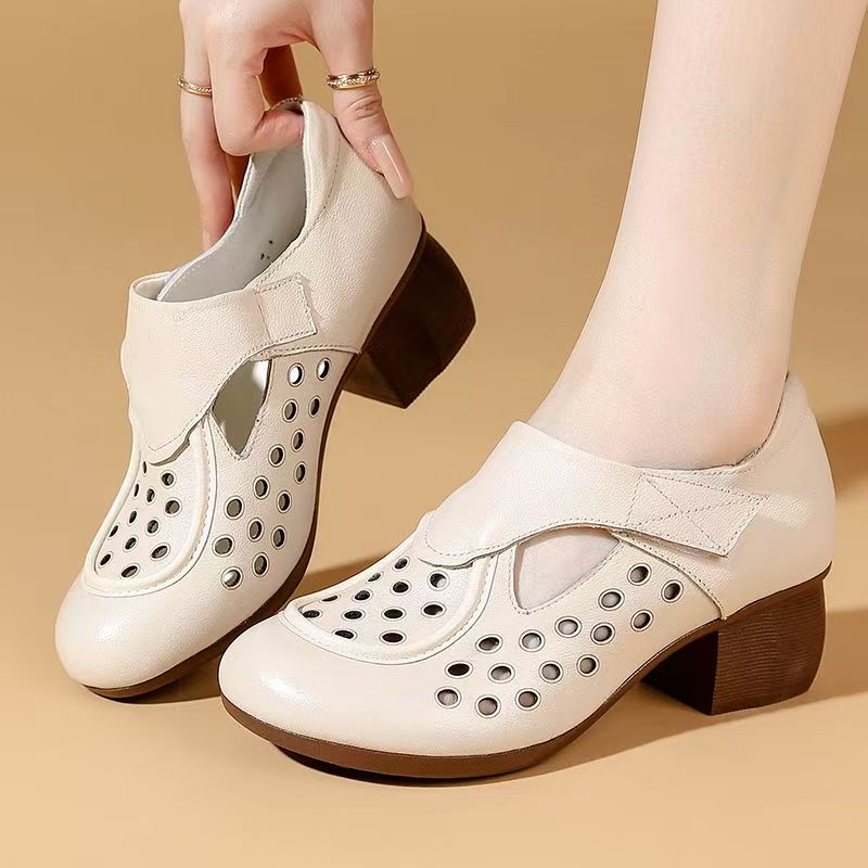 Women's Summer New Leather Hol - Casual Sandal Leather ulasan dan harga