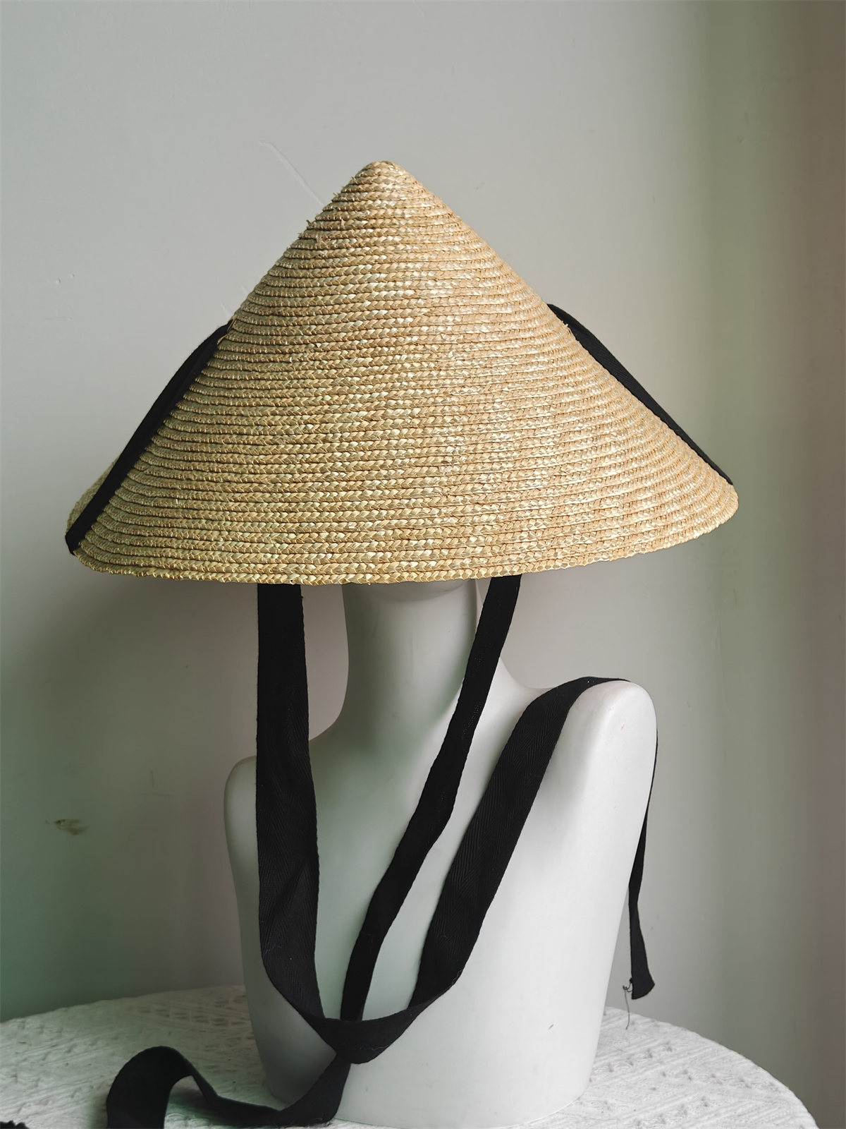 Asian Conical Hat Wide Brim Su - Bucket Hat Straw ulasan dan harga