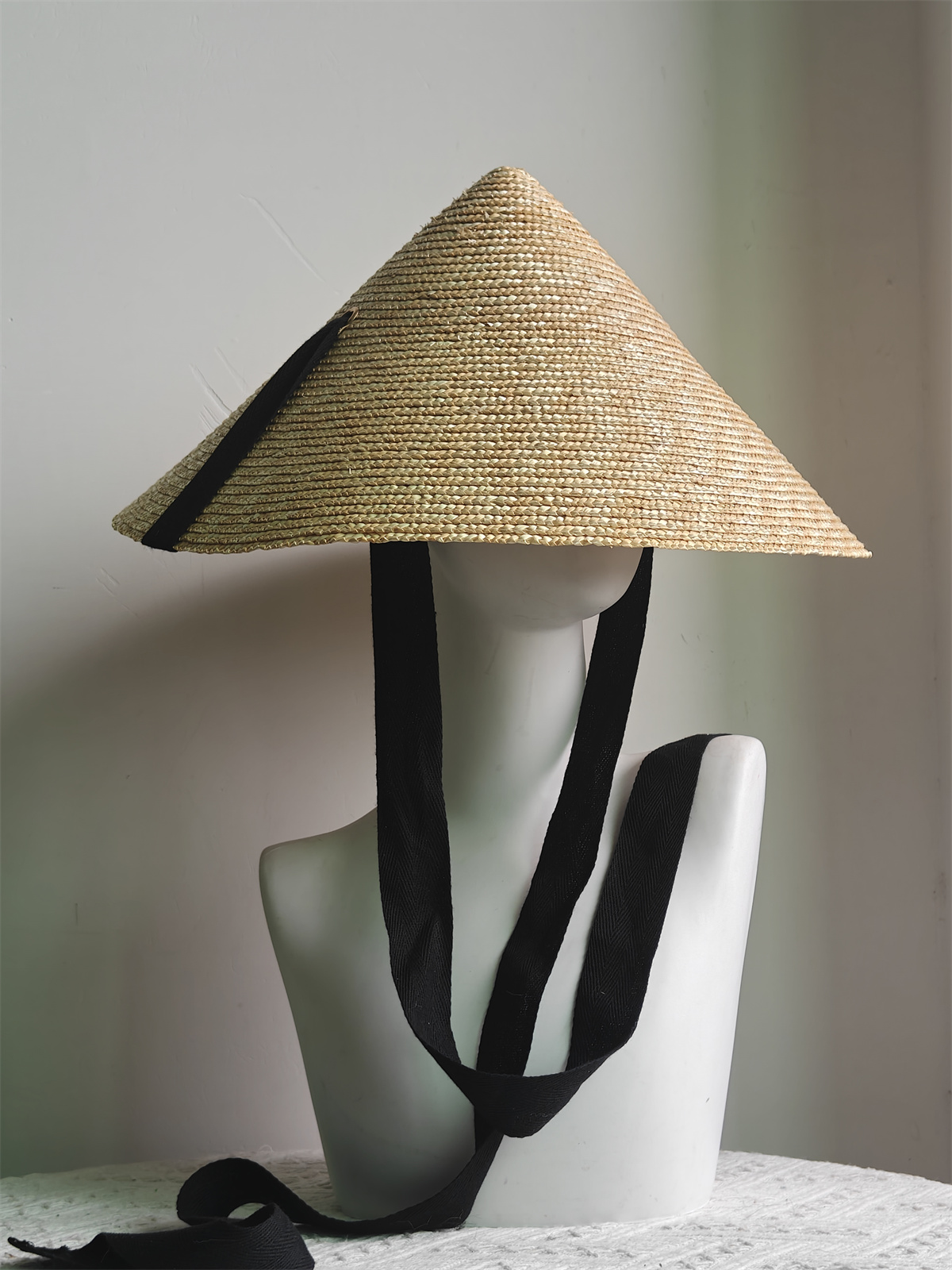 Asian Conical Hat Wide Brim Su - Bucket Hat Straw ulasan dan harga