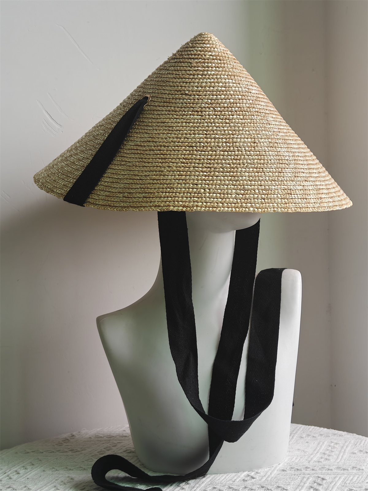Asian Conical Hat Wide Brim Su - Bucket Hat Straw ulasan dan harga