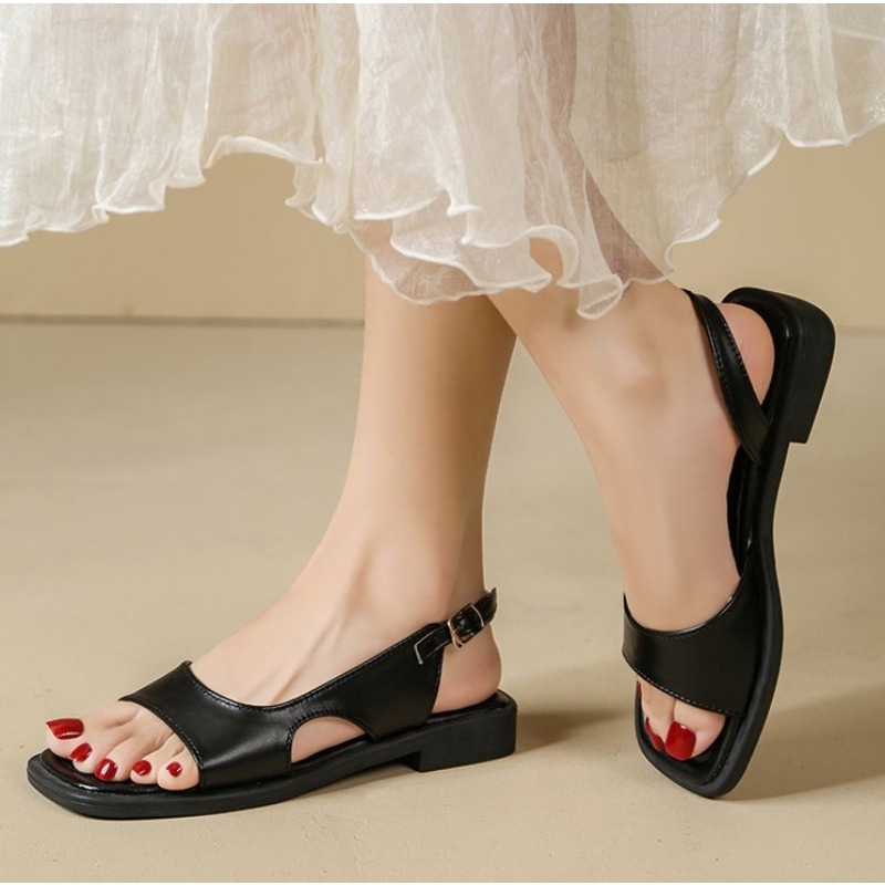 2026 summer retro women's sand - Casual Sandal Leather ulasan dan harga