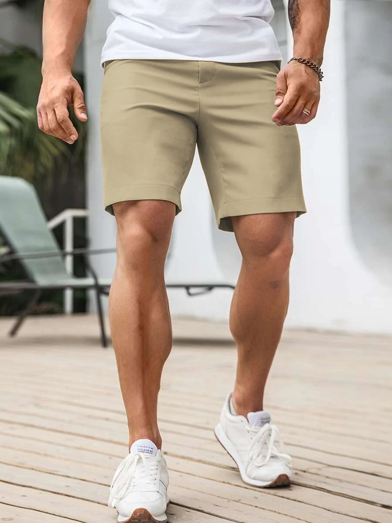 Men's Contrast Trim Chino Shor - Shorts Chino Slim ulasan dan harga