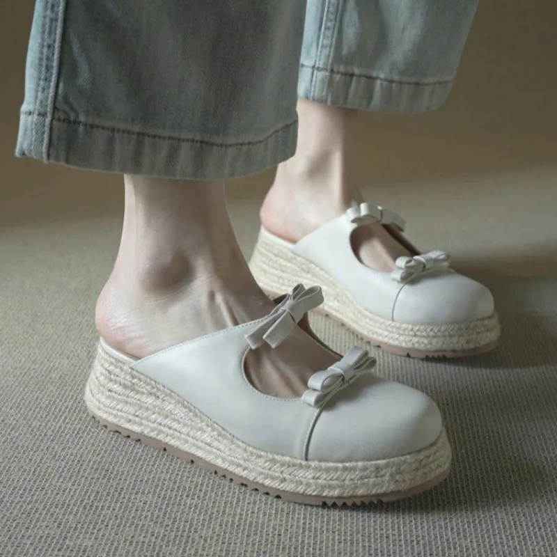 Metallic Mary Jane Mules for W - Espadrille Slip On ulasan dan harga