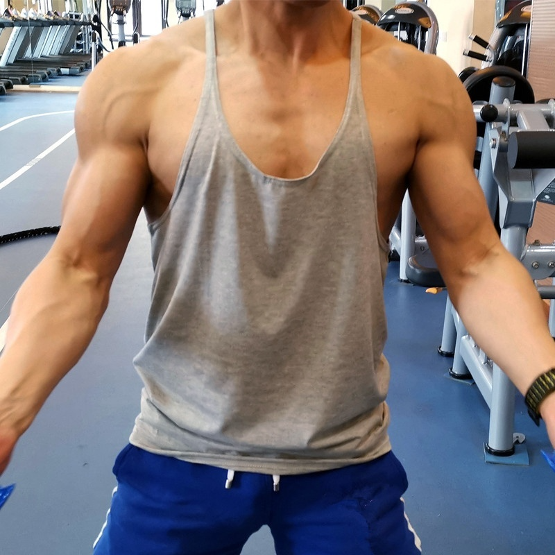 Men's Gym Workout Bodybuilding - Tank Top Muscle ulasan dan harga