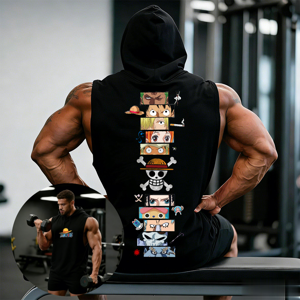 One Piece Anime Hoodie Sleevel - Tank Top Muscle ulasan dan harga