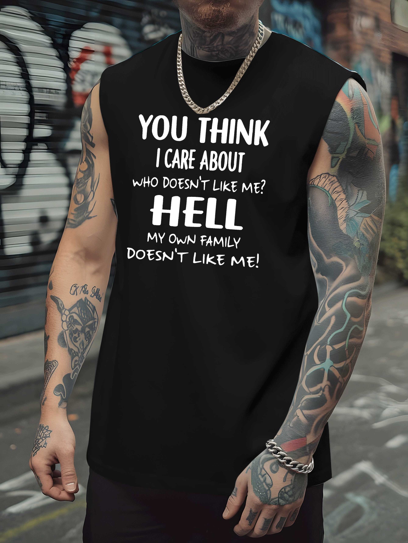 Men's Fun Quotes Sleeveless Mu - Tank Top Muscle ulasan dan harga