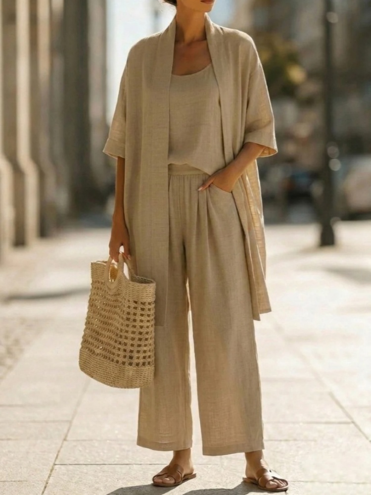 Casual Solid Cotton Linen Loos - Linen Shirt Breathable ulasan dan harga