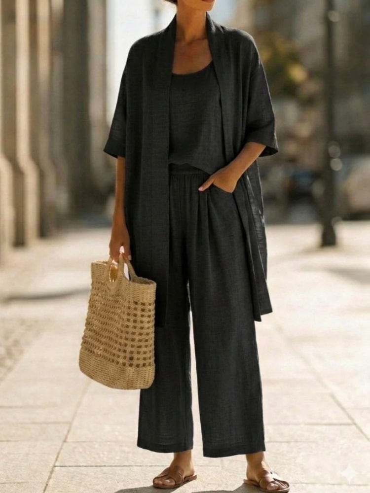 Casual Solid Cotton Linen Loos - Linen Shirt Breathable ulasan dan harga
