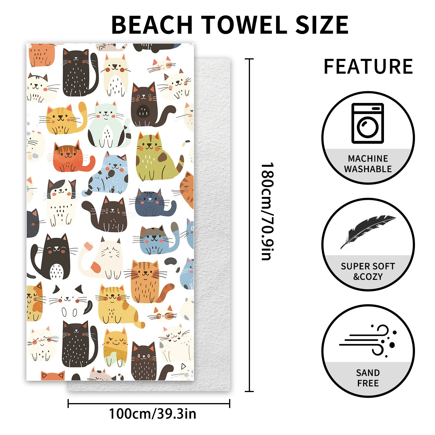 1PC Large Size Beach Blanket M - Beach Towel Large ulasan dan harga