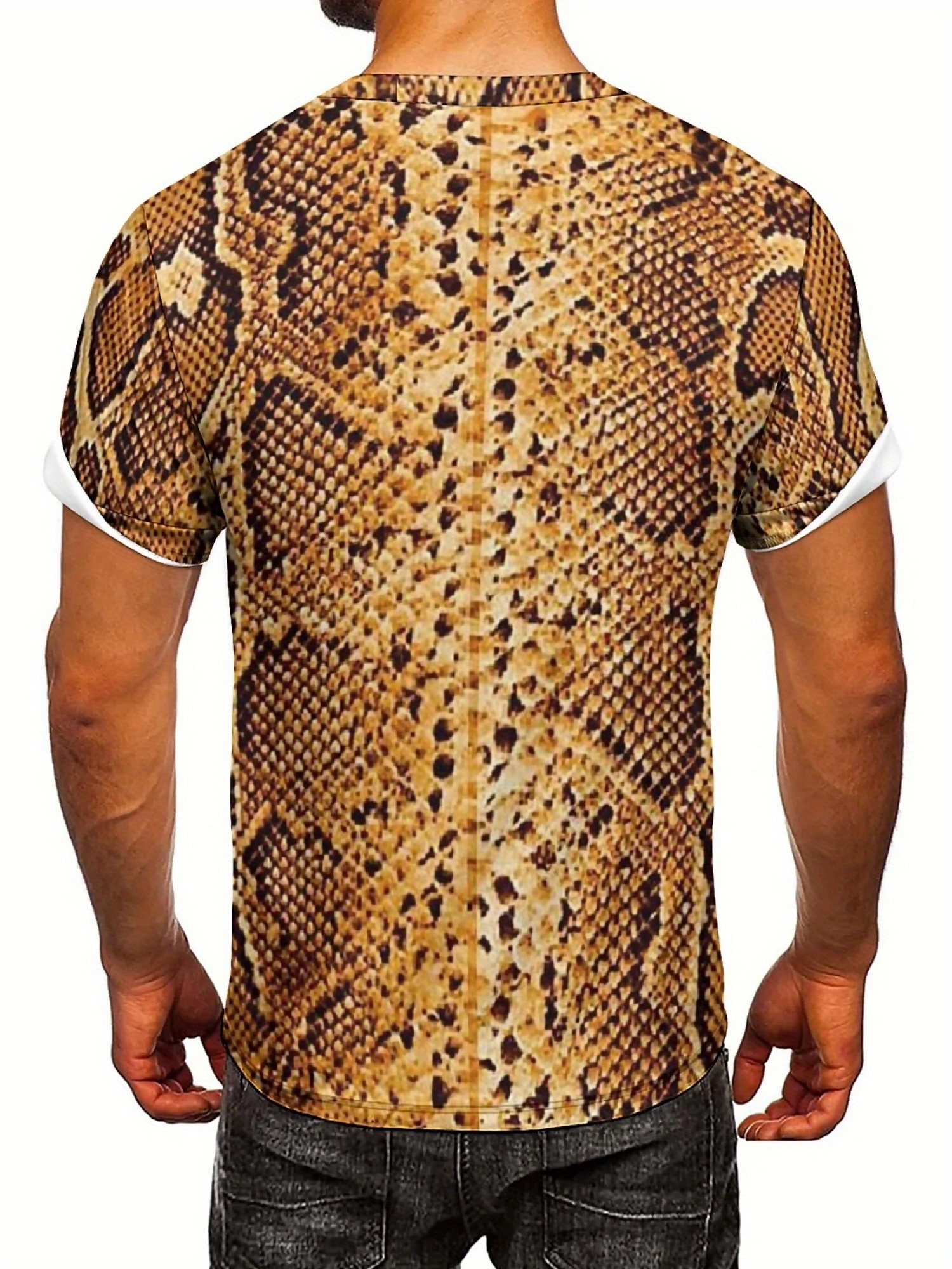 Men'S 3D Print Snake Graphic T - Tee Graphic Print ulasan dan harga