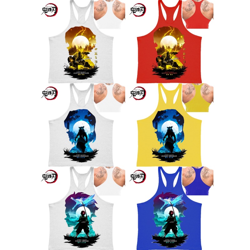 (Demon Slayer) GYM Mens Tank T - Tank Top Muscle ulasan dan harga