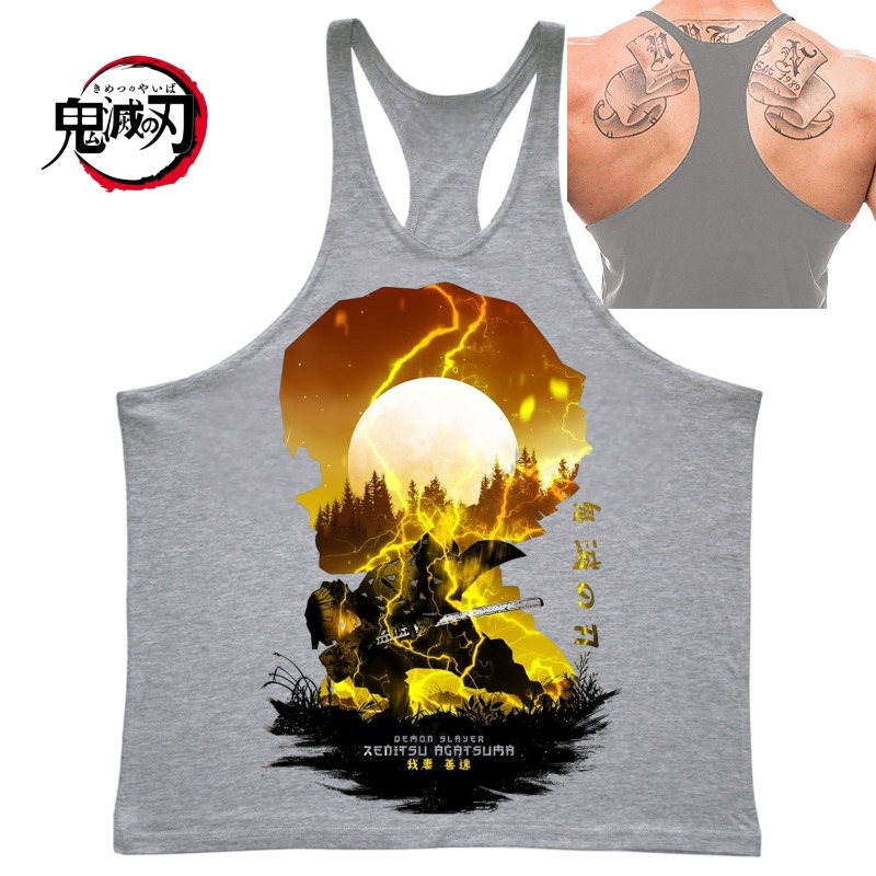 (Demon Slayer) GYM Mens Tank T - Tank Top Muscle ulasan dan harga