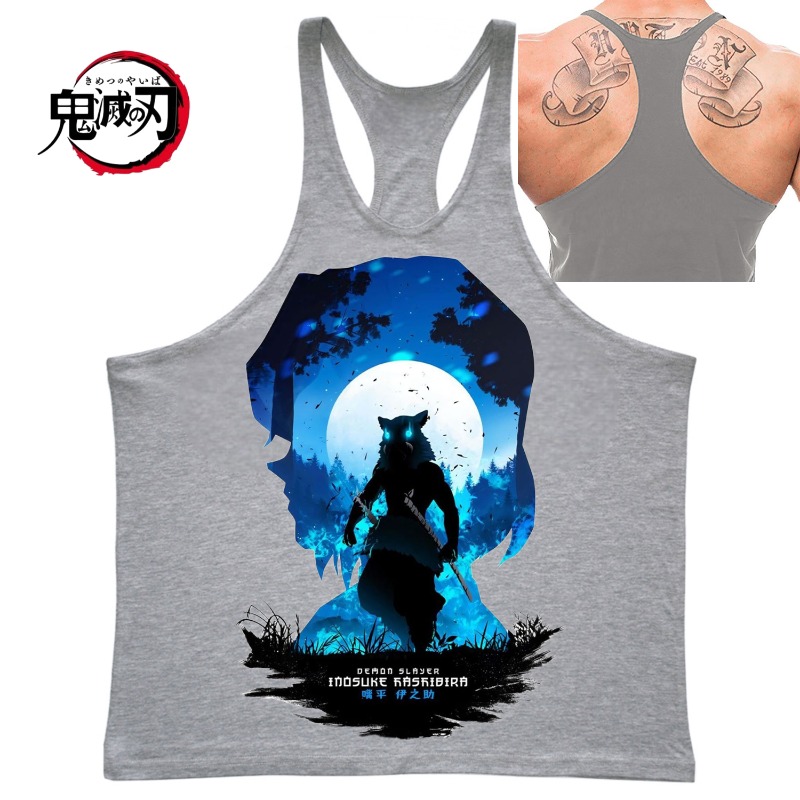 (Demon Slayer) GYM Mens Tank T - Tank Top Muscle ulasan dan harga