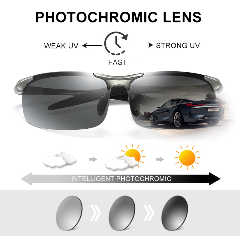 CLLOIO Aluminum Photochromic S - Sunglasses Aviator Polarized ulasan dan harga