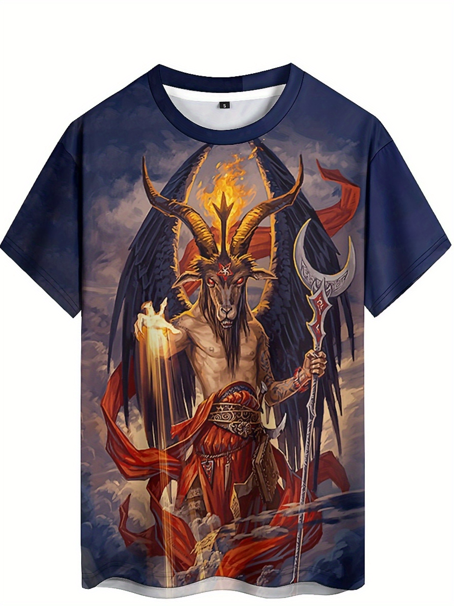 Men's 3D Demon Print T-Shirt | - Tee Graphic Print ulasan dan harga