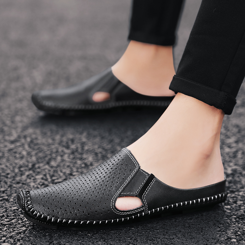Half Slipper for Men Sandals 2 - Flip Flop Leather Men ulasan dan harga