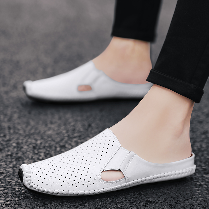 Half Slipper for Men Sandals 2 - Flip Flop Leather Men ulasan dan harga